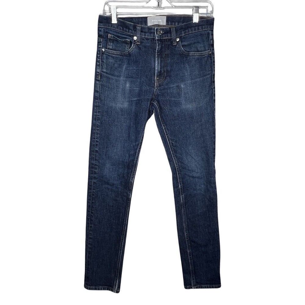 Everlane Jeans Mes 30x31 Straight Leg Blue Dark Wash Denim Fading Casual Classic